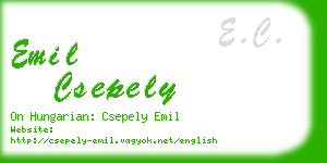 emil csepely business card